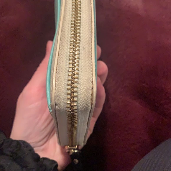 Kate Spade Blue Striped Zip Wallet - Picture 10 of 14